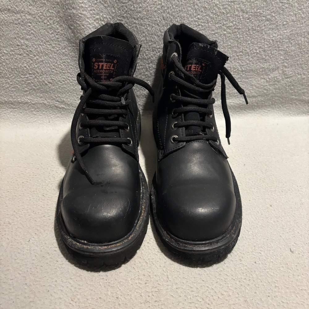 Steel Acero boots black made in Mexico size 28